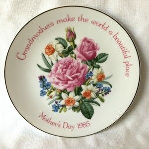 American Greetings Plate A Grandmothers Love 1985 Mothers Day Collector VTG 8''